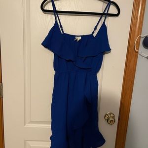 Japna bright blue summer ruffle dress